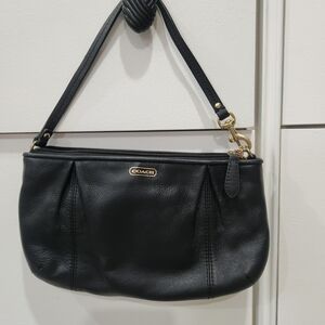 Coach Black Leather Wristlet